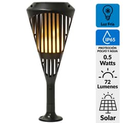 CASA BONITA - Antorcha Solar Led 0.5 W IP65 72 lm Luz Fría