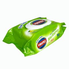 VIRUTEX - Toallas húmedas desinfectantes multiuso x90un limón
