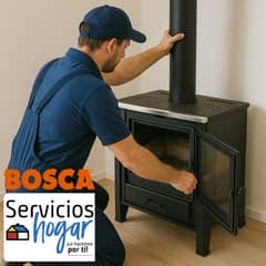 SERVICIOS HOGAR - Instalación Calefactor/Cocina a Leña en casa de 1 piso BOSCA