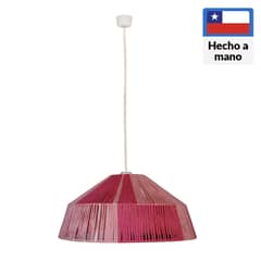 CAROLD STEVENS - Lámpara colgante rosita metal tejida rosada 1 luz E27