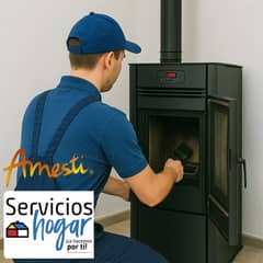 SERVICIOS HOGAR - Servicio de Mantención de calefactor a pellet AMESTI en casa de 1 piso