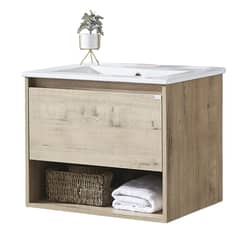 KLIPEN - Mueble vanitorio Queen 71x46,5x50 cm caramel con lavamanos