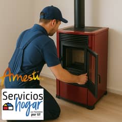 SERVICIOS HOGAR - Instalación Calefactor a Pellet en casa de 1 piso AMESTI