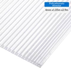 DVP - Plancha Policarbonato Alveolar 4 mm 105x290 cm Transparente