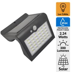 PARKSOLAR - Apliqué Exterior con Sensor de Movimiento 2.24 W 300 lm Luz Cálida