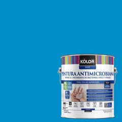KOLOR - Esmalte al Agua Antimicrobiana Semibrillante 1 galón(es) Azul Forli