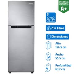 SAMSUNG - Refrigerador Top Freezer No Frost 234 Litros Inox RT22FARADS8/ZS