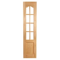 HOLZTEK - Mampara Madera pino radiata 50x200 cm 8 Vidrios Café
