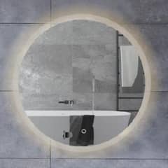 KLIPEN - Espejo ø 80cm , espesor 5 mm, con luz led cálida e interruptor táctil