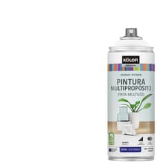 KOLOR - Pintura Esmalte Base Agua en Spray Blanco Satinado 400 ml