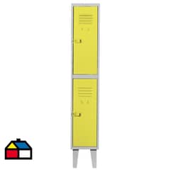 MOVILOCKERS - Locker Alta Resistencia 1 Cuerpo 2 Puerta(s) 29x170x45 cm Amarillo