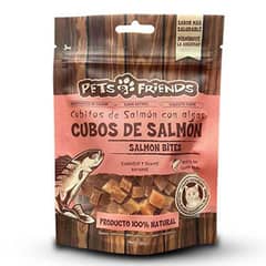 PETS AND FRIENDS - Snack gato cubos de salmon 65 gr