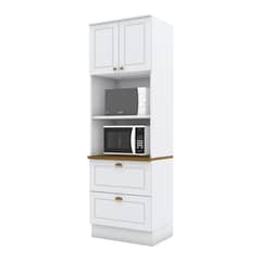 HOME MOBILI - Mueble para microondas 2 puertas 2 cajones Americana