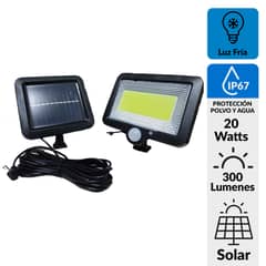 LEDZONE - Panel Solar Led con Sensor 20 W IP67 300 lm Luz Fría