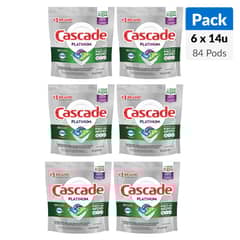 CASCADE - Tabletas Lavavajillas Pack 6 Unidades x 14 Tabletas c/u