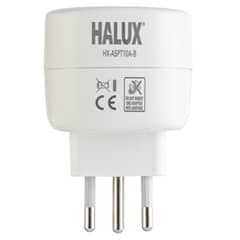 HALUX - Adaptador schuko con protección de sobretensión