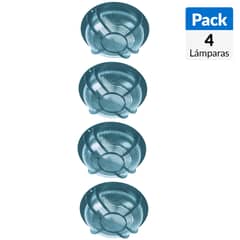 CONCEPT - Set 4 Plafones Exteriores Red Negro