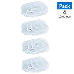CONCEPT - Set 4 Plafones Exteriores Oval Blanco