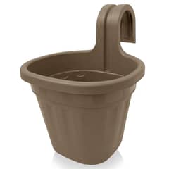 REMBRE - Jardinera colgante para balcon gancho simple, color taupe