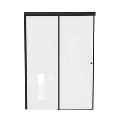 STRETTO - Mampara corredera de 8 mm 110x185 cm negro mate
