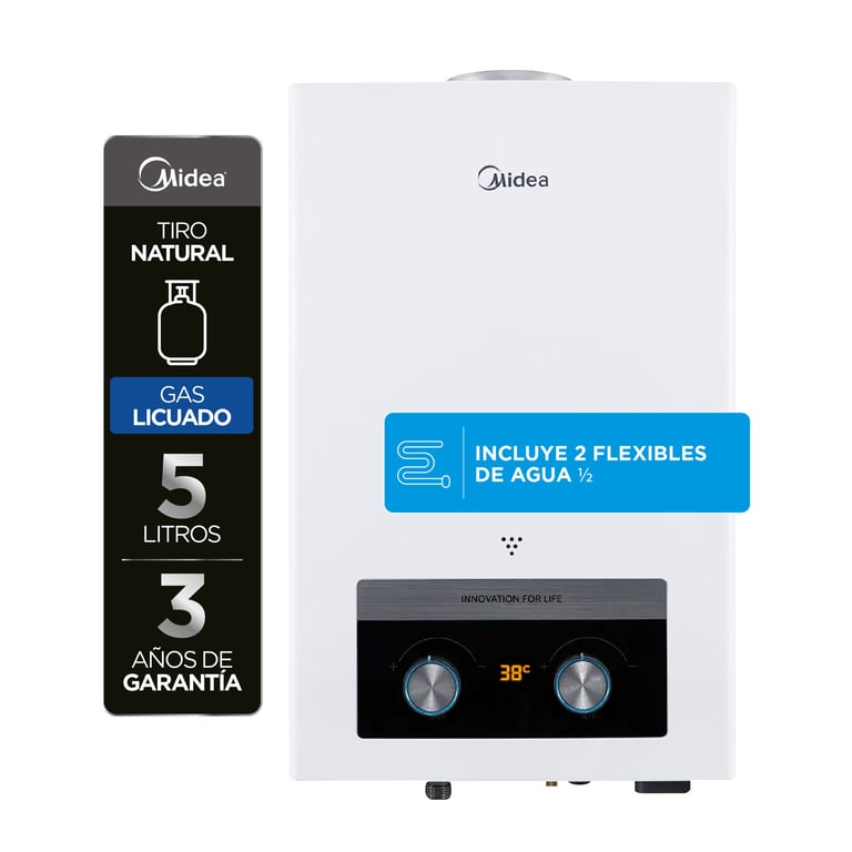 Calefon Gas Licuado 5 Litros Tiro Natural Ionizado