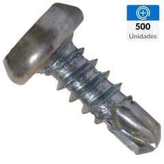 MAMUT - Tornillo Autoperforante Cabeza Phillips Metal 7/16 " 7 mm 500 Unidades