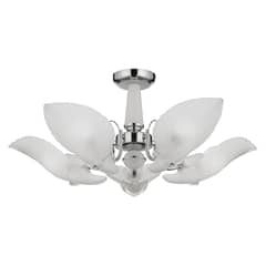 CASA BONITA - Lámpara Techo New Milan Acero Blanco 30 W 76 cm