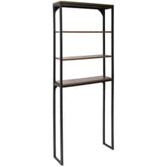 SENSI DACQUA - Estante para Baño Melamina 3 Nivel(es) 65x178x19 cm Roble/Negro