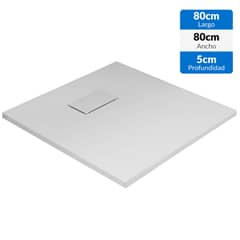 SENSI DACQUA - Receptaculo smc 80x80 blanco