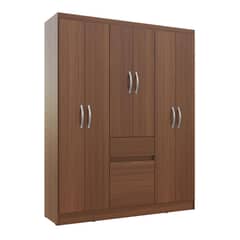 CASA BONITA - Clóset 6 Puerta(s) 1 Cajón(es) 1 Repisa(s) 138x183x40 cm Nogal