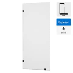 SENSI DACQUA - Mampara de Ducha Fija 100x190 Vidrio Templado 6 mm