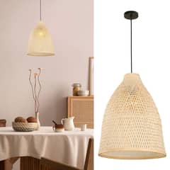 JUST HOME COLLECTION - Lámpara Colgar Alamos 1L E27 Negro/Natural