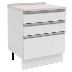 JUST HOME COLLECTION - Mueble de Cocina Base 3 Cajones con Cubierta 70x60 cm Atlas