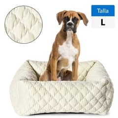 PETIZOOS - Cama Rectangular para Perro 23x100x70 cm Beige