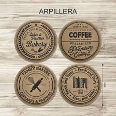JUST HOME COLLECTION - Individuales Redonda 38x38 cm Vintage Café