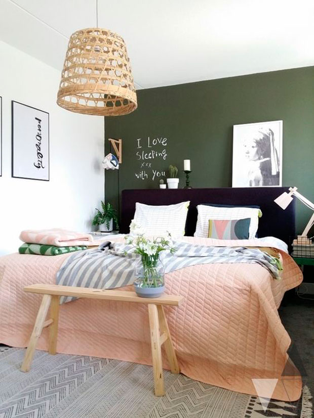 ponle color decora con verde solo un muro