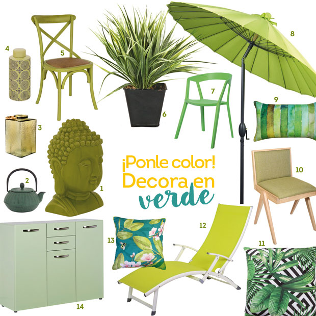 ponle color decora verde moodboard homy