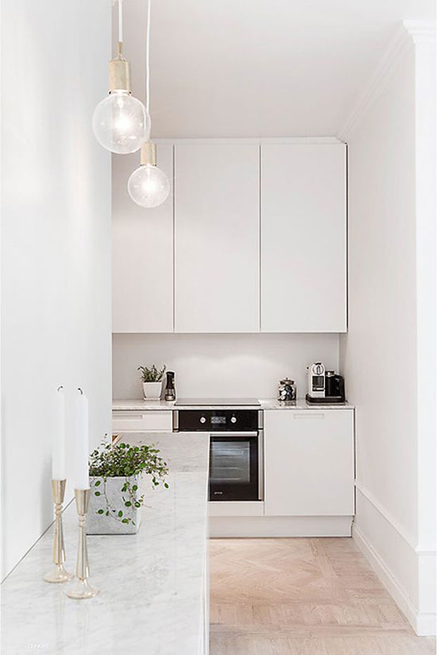 pintar la pared de la cocina del mismo color que muebles inspiracion