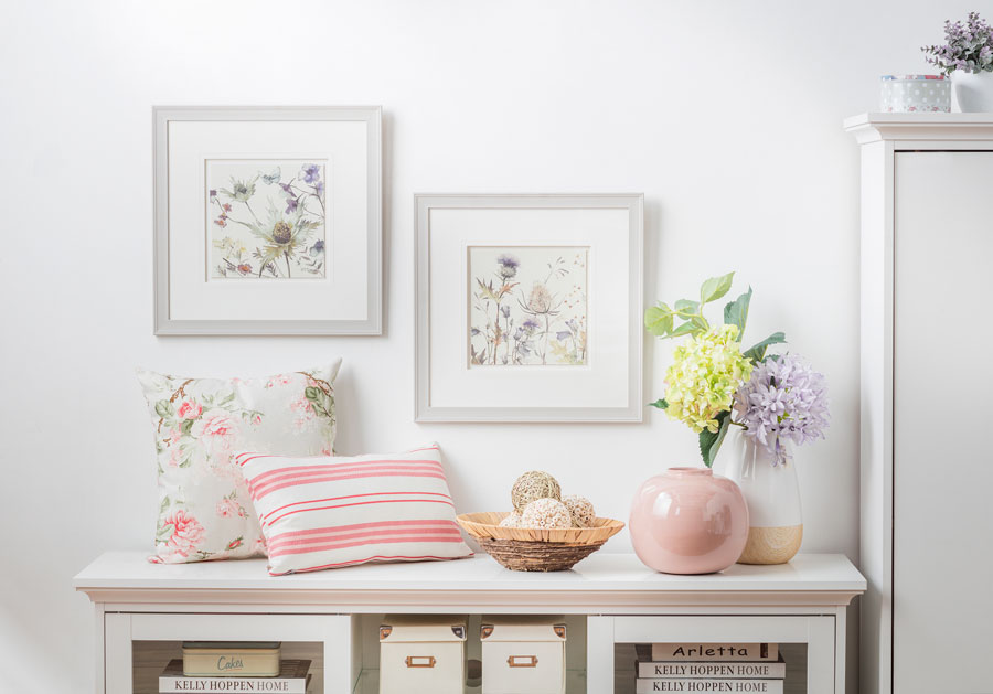 decora en rosa blanco