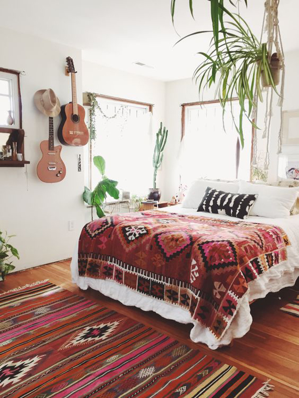 colores guitarra manta boho