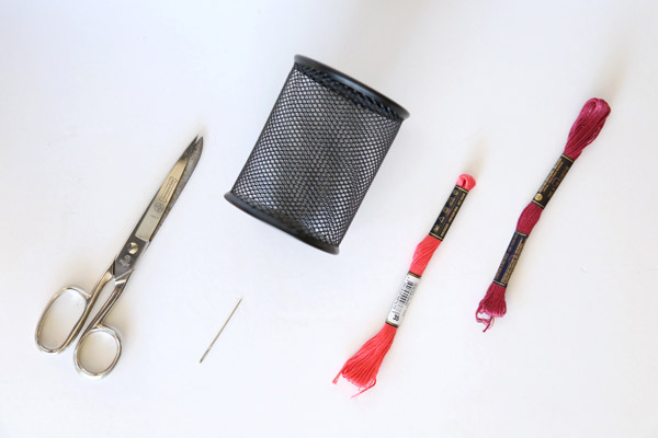 Materiales para realizar los organizadores para escritorio.