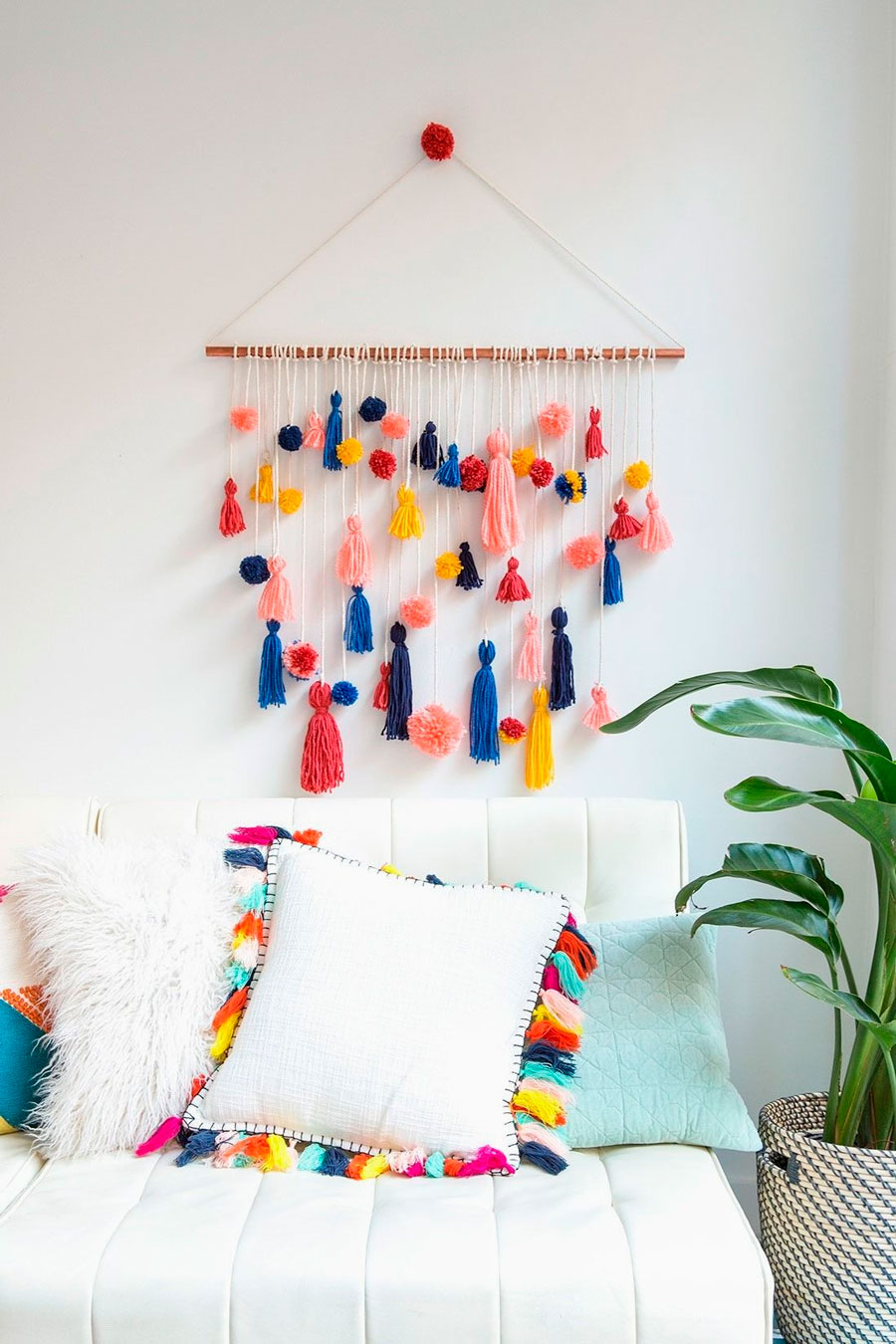 decora arte etnico sumate wall hanging colores