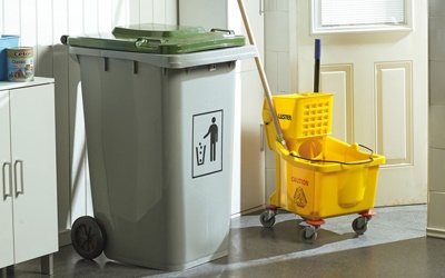 Contenedor de basura para material reciclado
