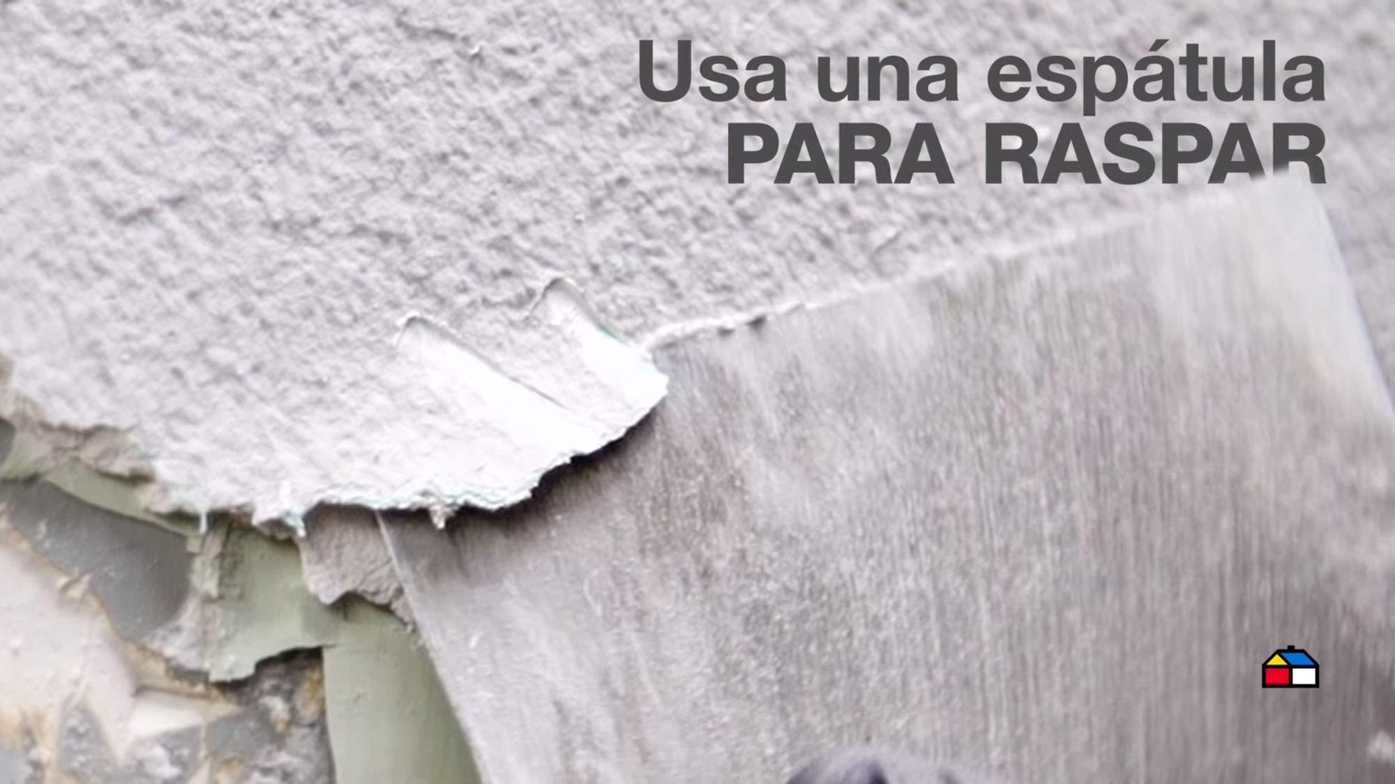 Espatula usada para raspar pintura dañada