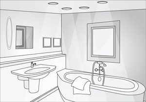 Elegir tipos de luces para el baño
