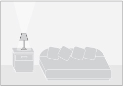 Lámpra de velador para iluminación de dormitorio
