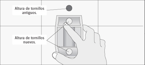 Examinar ubicación de los tornillos