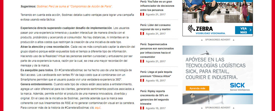 Sodimac  y realidad virtual