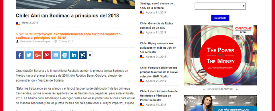 Abrirán la primera tienda Sodimac en México