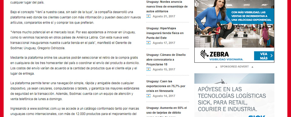 Sodimac estrena plataforma web para compras